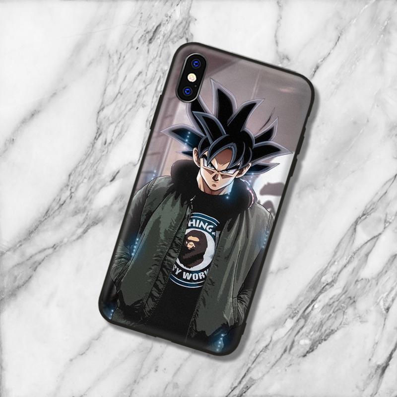 Ốp điện thoại mềm hình Dragon Ball Goku cho iPhone 4 4S 5 5S 5C SE SE2 2016 2020 6 6S Plus XR