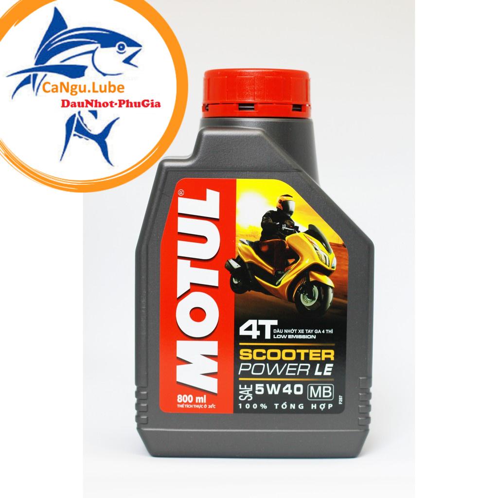 [Nhớt+Phễu] Nhớt Xe Tay Ga MOTUL SCOOTER POWER LE 5W40 chai 800ml, nhớt xe ga Motul vàng cao cấp 5W40-DauNhot-PhuGia