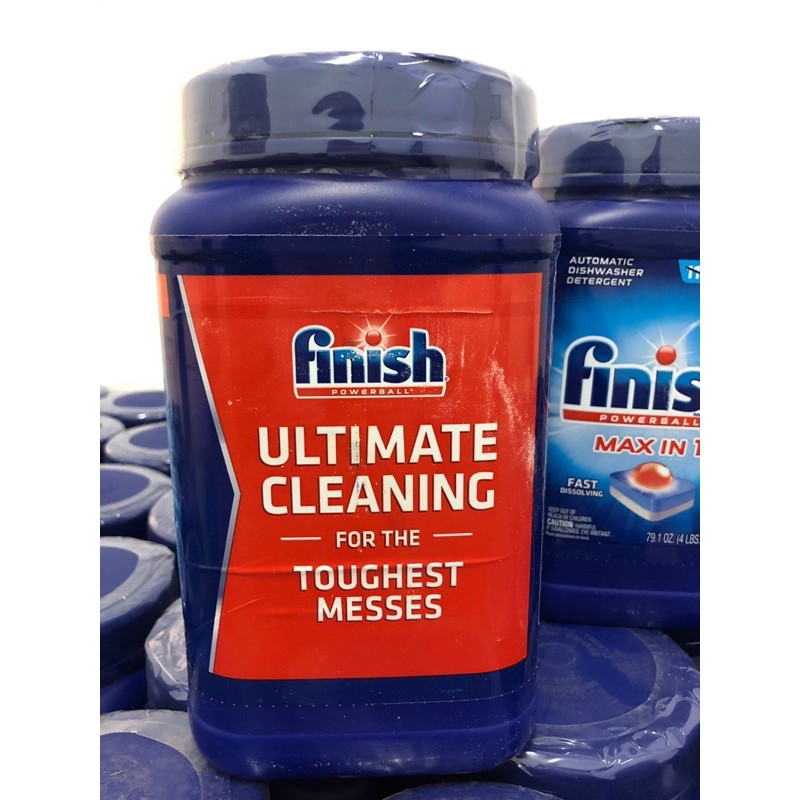 VIÊN RỬA CHÉN BÁT FINISH MAX IN 1 HỘP 125 VIÊN- MUỐI RỬA CHÉN BÁT DÙNG CHO MÁY RỬA CHÉN- HÀNG NỘI ĐỊA MỸ