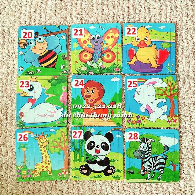 Ghép hình puzzle 9miếng (9 mảnh) gỗ