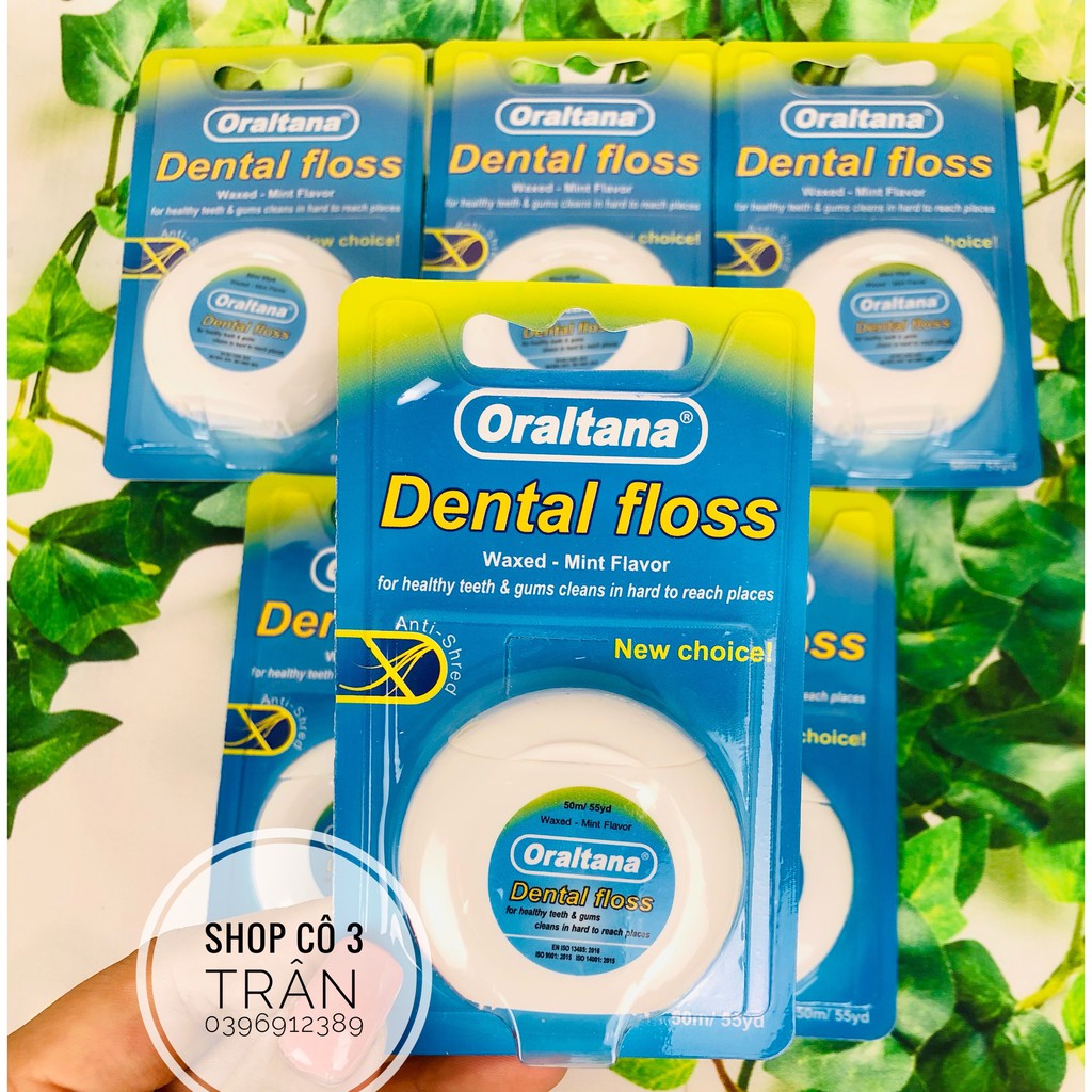 Chỉ nha khoa hương bạc hà Oraltana Dental Floss - Chỉ nha khoa Oraltana 50m/ Cuộn