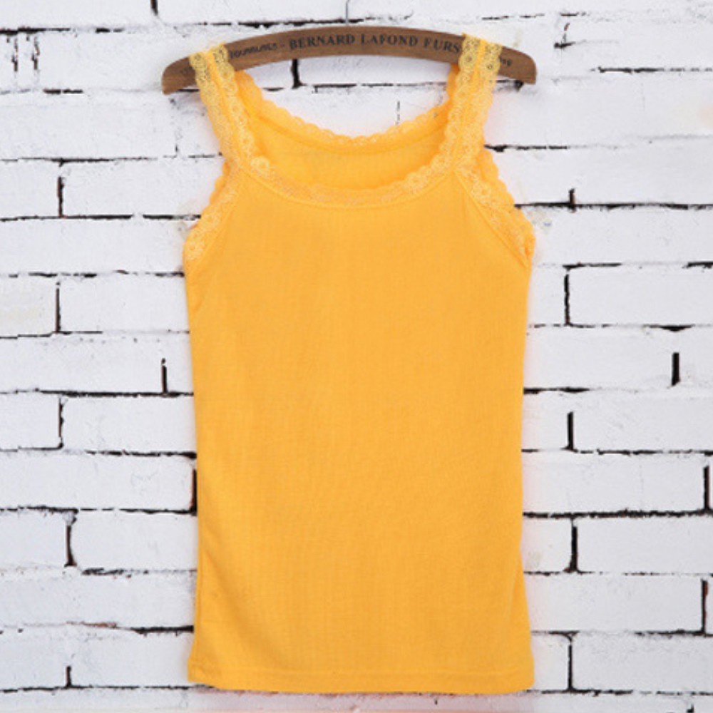 Áo Hai Dây Cổ Tròn Phối Ren Màu Sắc Quyến Rũ Thời Trang Mùa Hè Cho Nữ | BigBuy360 - bigbuy360.vn