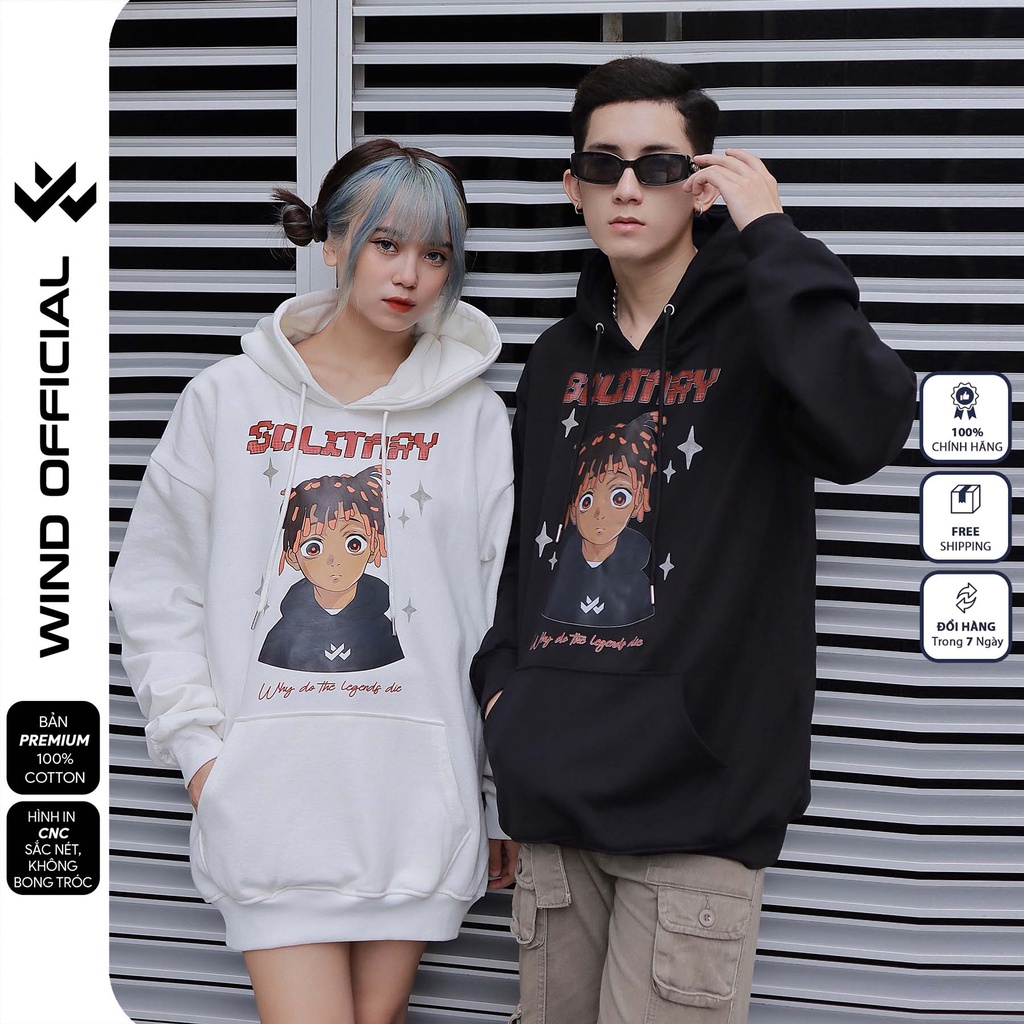 Áo hoodie unisex form rộng WIND Rapper Say bản Premium nỉ ngoại nam nữ oversize ulzzang