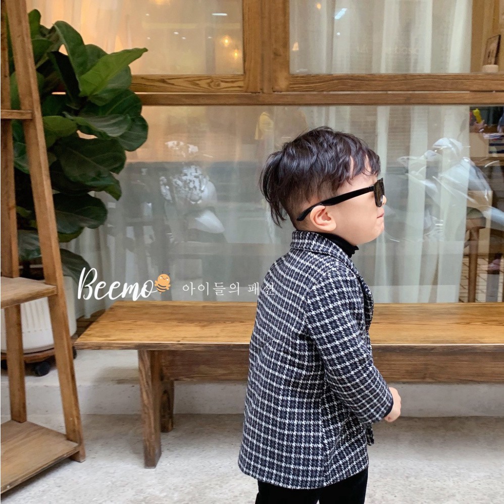 Set/Bộ vest áo dạ quần kaki Beemo cho bé trai - 20B019