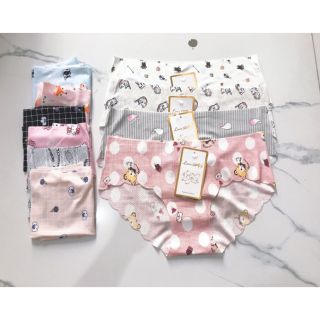 Quần lót Đúc su Thông Hơi không đường may hoạ tiết cute 015
