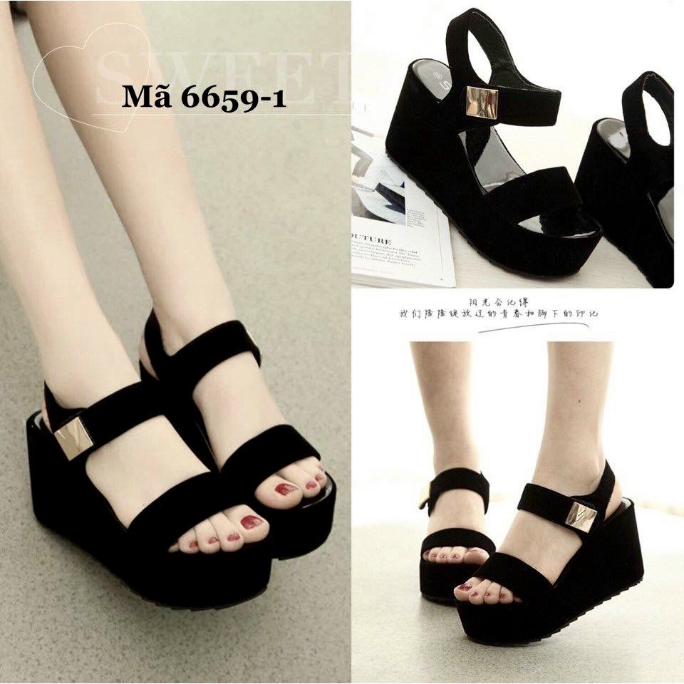 Giày Đế Bằng Nhung Chính Hãng Hộp Xanh SHLL - Quai Hậu Dán Xé Cao Cấp 6657-1 6658-1 6659-1