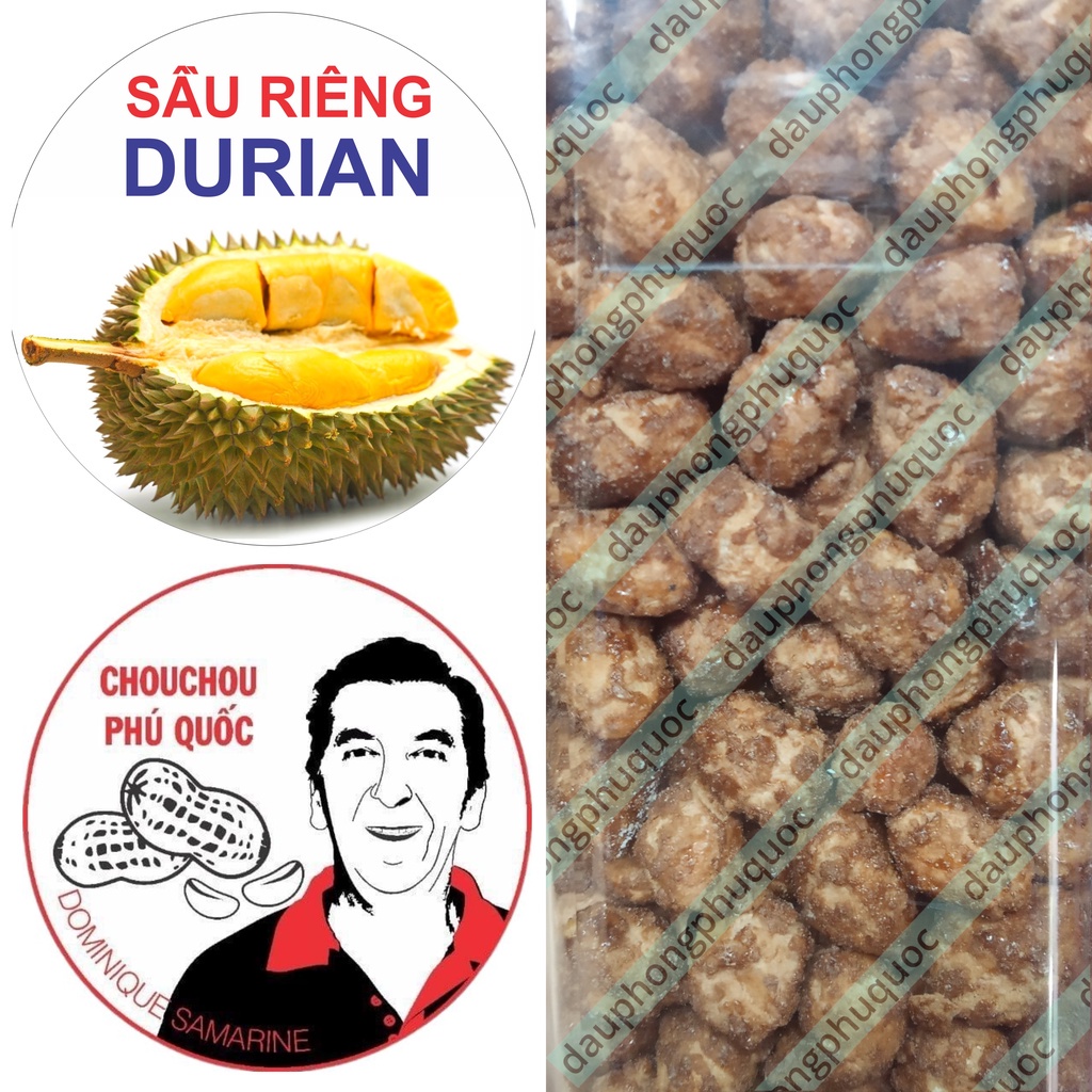 Đậu phộng vị sầu riêng CHOUCHOU PHÚ QUỐC ÔNG TÂY - hũ 500g