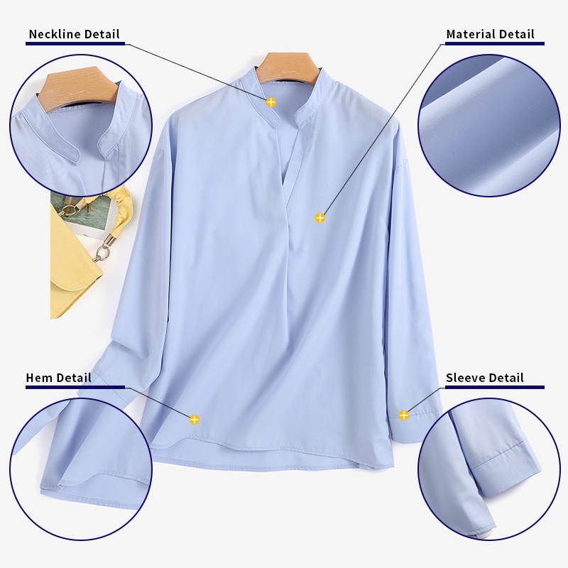 Zanzea Áo Kiểu Tay Phồng Cổ Chữ V Phong Cách Hàn Quốc Thời Trang Cho Nữ