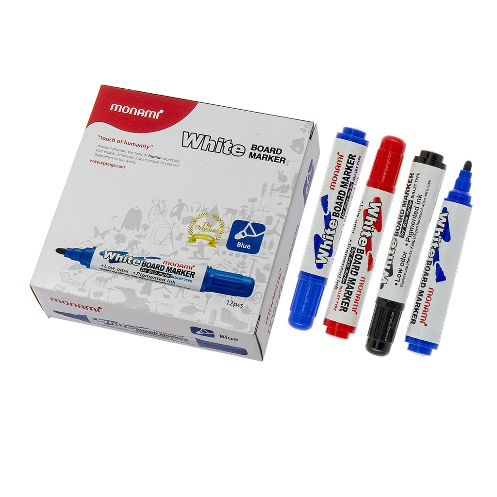 Hộp 12 cây Bút Lông Bảng Monami 2.0 mm