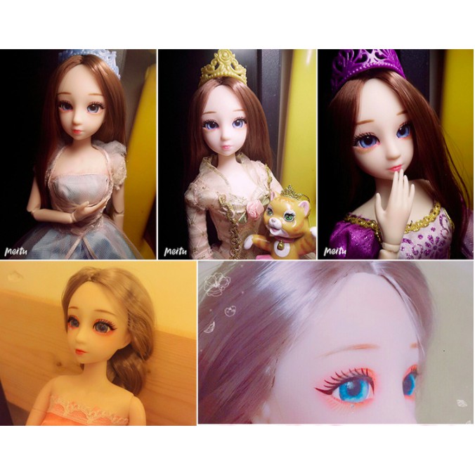 Búp Bê Barbie ❣️ Búp Bê Model Mắt Gắn 3D 20 Khớp