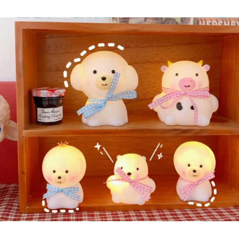 đèn led gấu thỏ chó vịt heo DL15 đèn ngủ mini