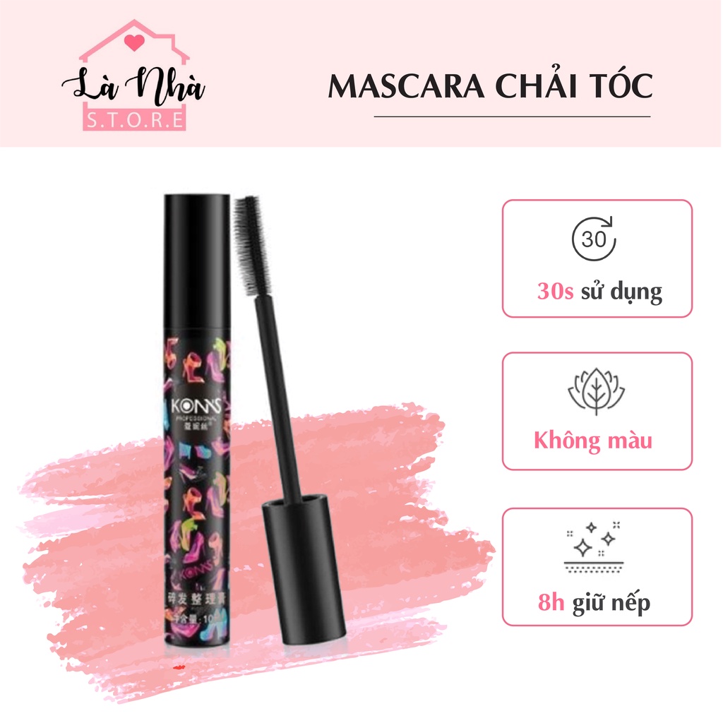Chải tóc Mascara tạo kiểu tóc đẹp, vuốt tóc con gọn vào nếp phụ kiện mini