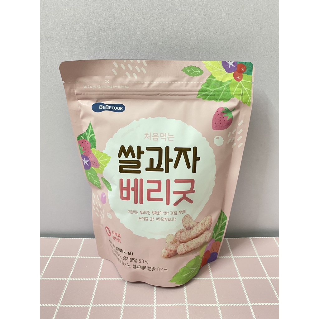 Bánh ăn dặm hữu cơ hình que Bebecook cho bé 6m+