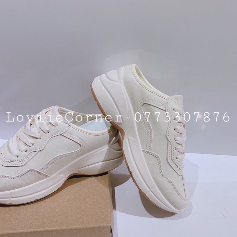 GIÀY THỂ THAO NỮ LOVIIECORNER - BATA NỮ ĐỘN ĐẾ 3CM - THỂ THAO TRẮNG THỜI TRANG 3 PHÂN B210308 B200804