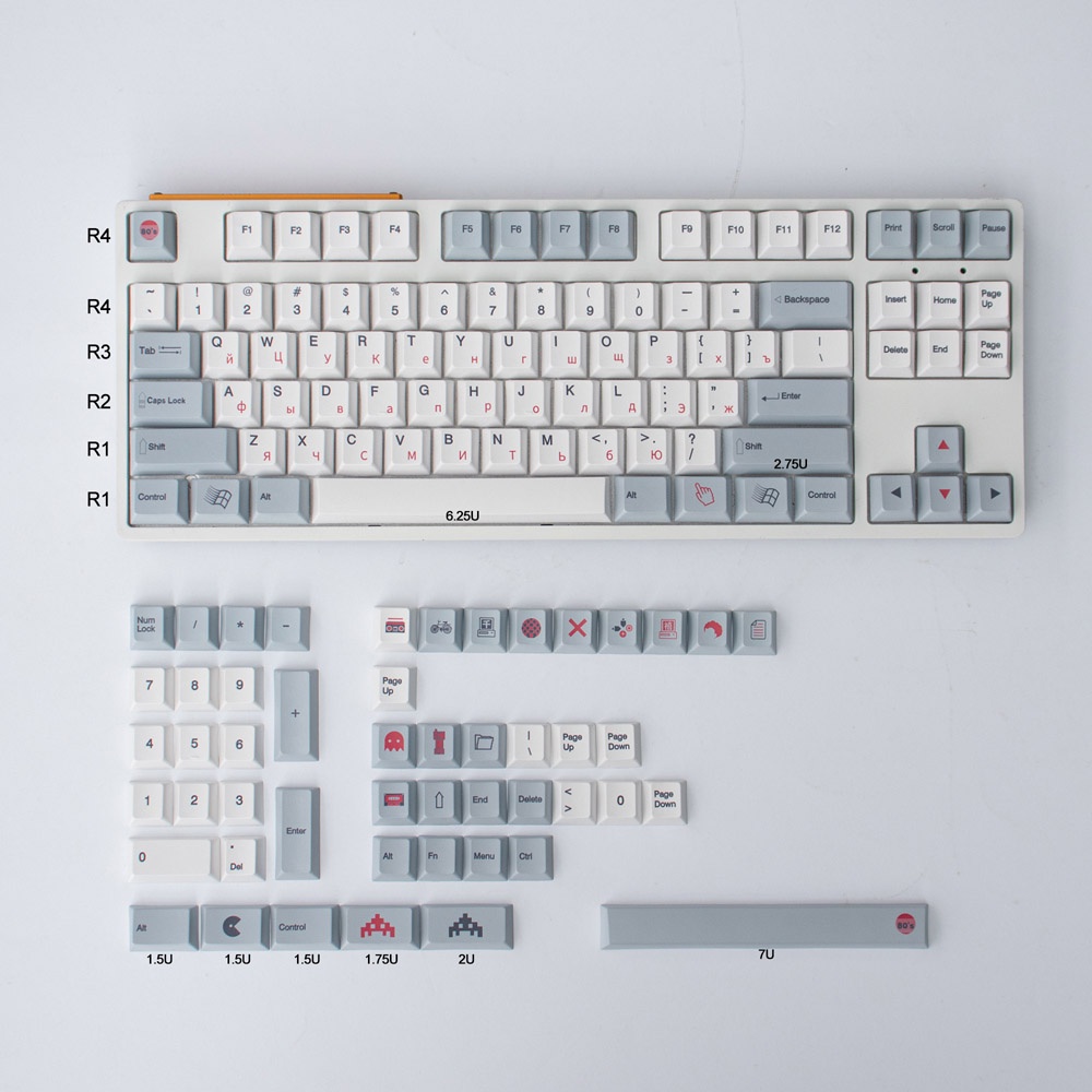 Bộ Phím Rời PBT 137 Phím Cho Bàn Phím Cơ Akkko Gateron 64 68 84 87 96 104 108