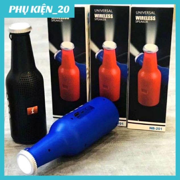 (SALE) Loa Bluetooth Mini NB201 Hình Chai Nước - Loa Bluetooth Hình Chai Siêu Đẹp, Nghe To và Trong, Có Đèn Pin