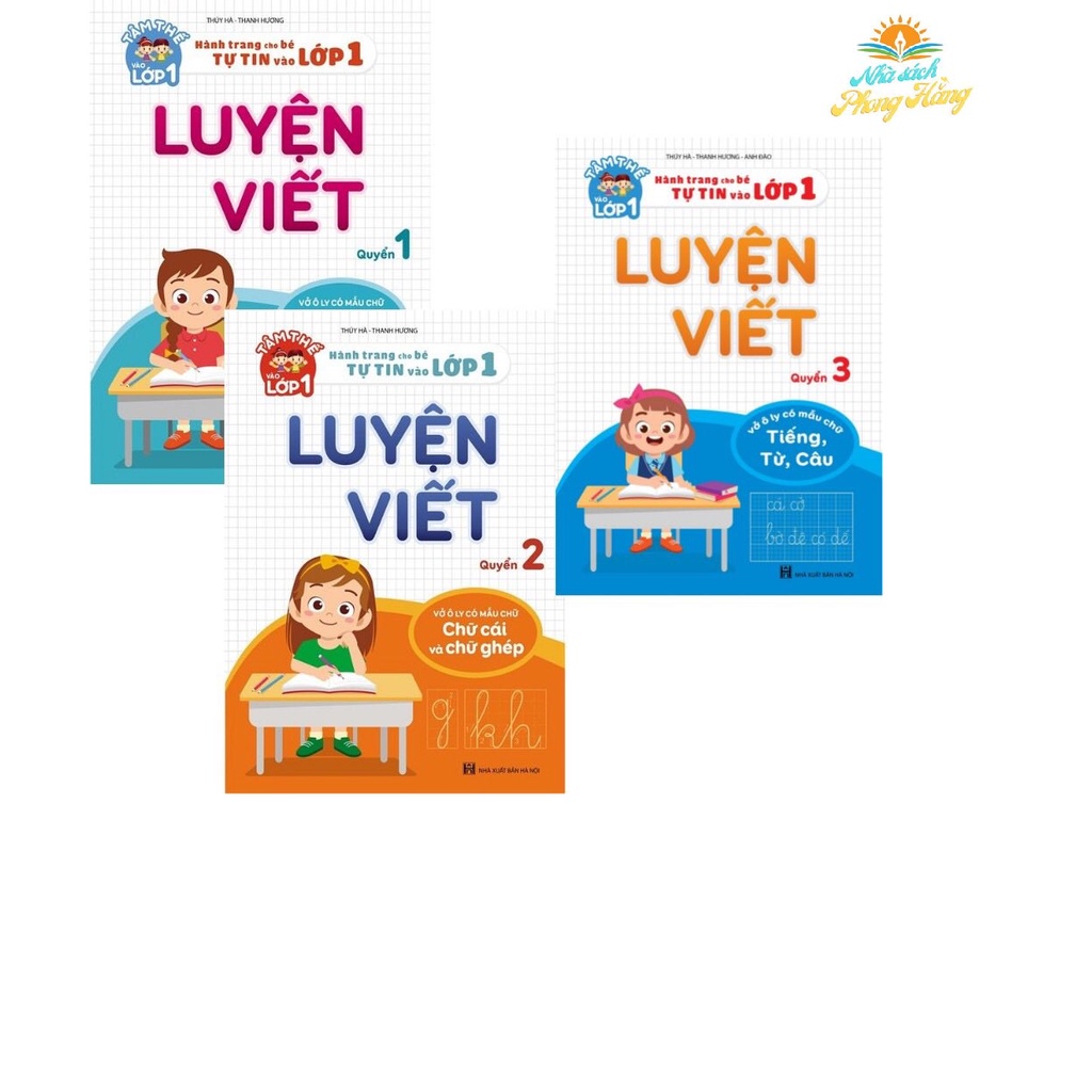 Sách Combo 3 cuốn Luyện Viết Tâm thế vào lớp 1 Quyển 123