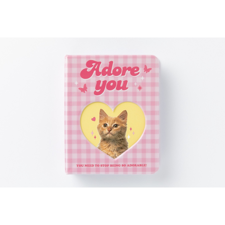 Binder Collect Book Đựng Photo Card Ảnh  ARTBOX Hàn Quốc Họa Tiết Kẻ Caro Hình Mèo Khung Trái Tim 20 Sleeves