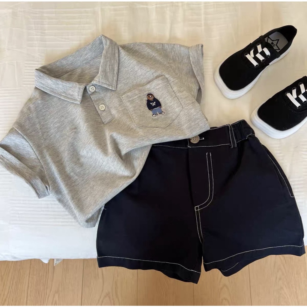 Áo Polo Trẻ Em, Áo Cộc Tay Chất Thun CottonQuần Jean Lửng Dành Cho Bé Trai Từ 5kg Đến 32kg Chaarlie Kids