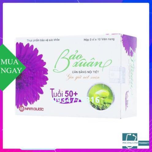 Viên uống bảo xuân tím tuổi 50+ cân bằng nội tiết và gìn giữ nét xuân, hộp 30 viên