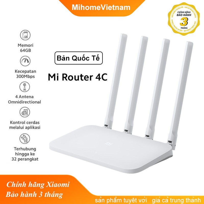 Bộ Phát Wifi Xiaomi Router Gen 4C | Router XIAOMI MIWIFI 4C