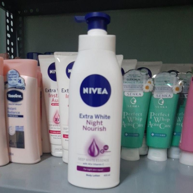 Sữa Dưỡng Thể Nivea Làm Sáng & Săn Chắc Da Ban Đêm 400ml Extra White Night Nourish Body Lotion