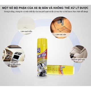 Chai xịt bọt bảo dưỡng nội thất oto, tẩy vệ sinh đa năng BOTNY 650ml