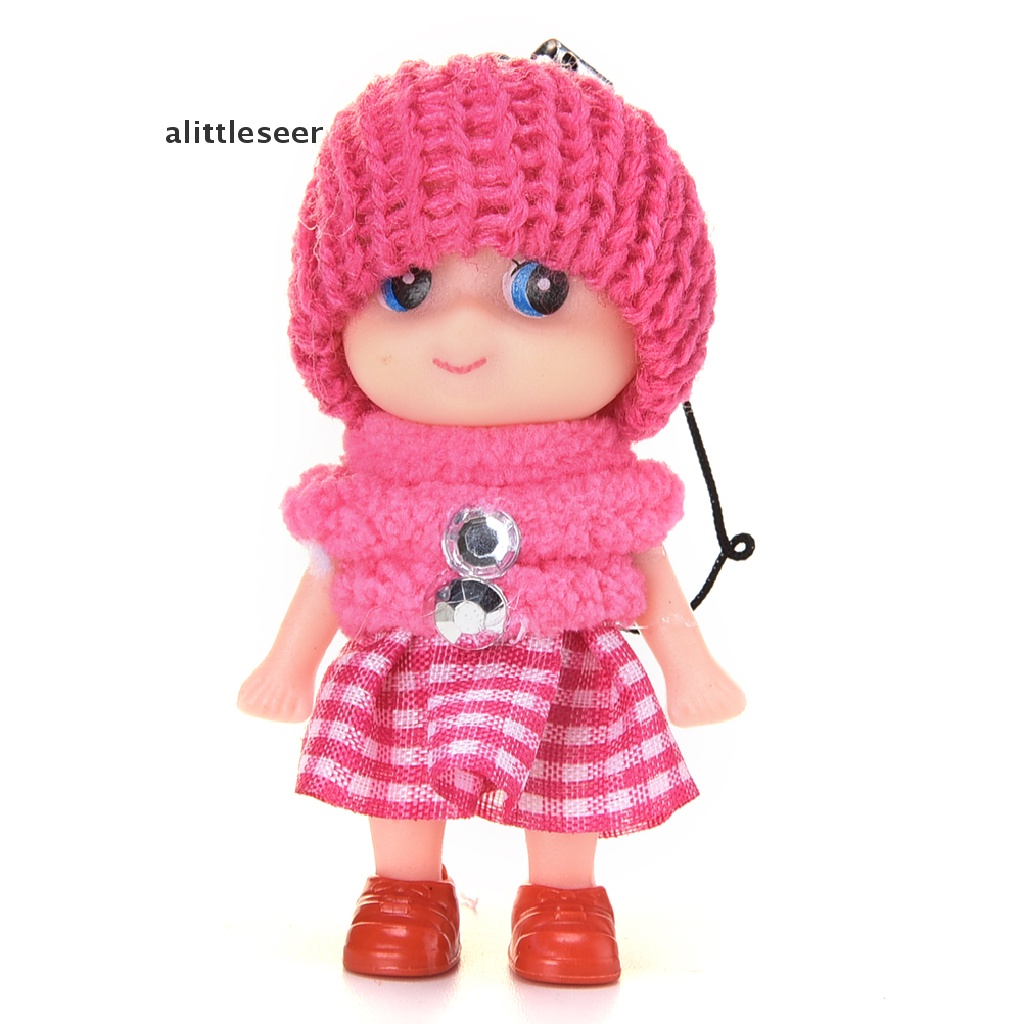 1 Búp Bê Đồ Chơi Mini Mềm Mại Kích Thước 8cm Trang Trí Điện Thoại Cho Bé