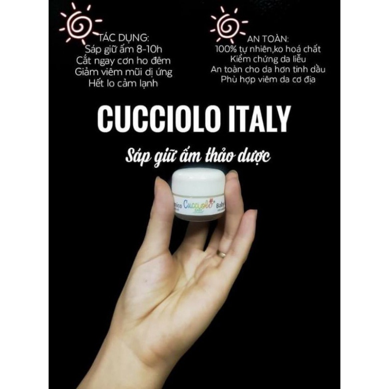 Sáp giữ ấm Baby Balm Cucciolo - phòng ngừa các bệnh về đường hô hấp