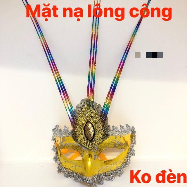 Mặt nạ lông gà/ lông công không đèn hóa trang Halloween