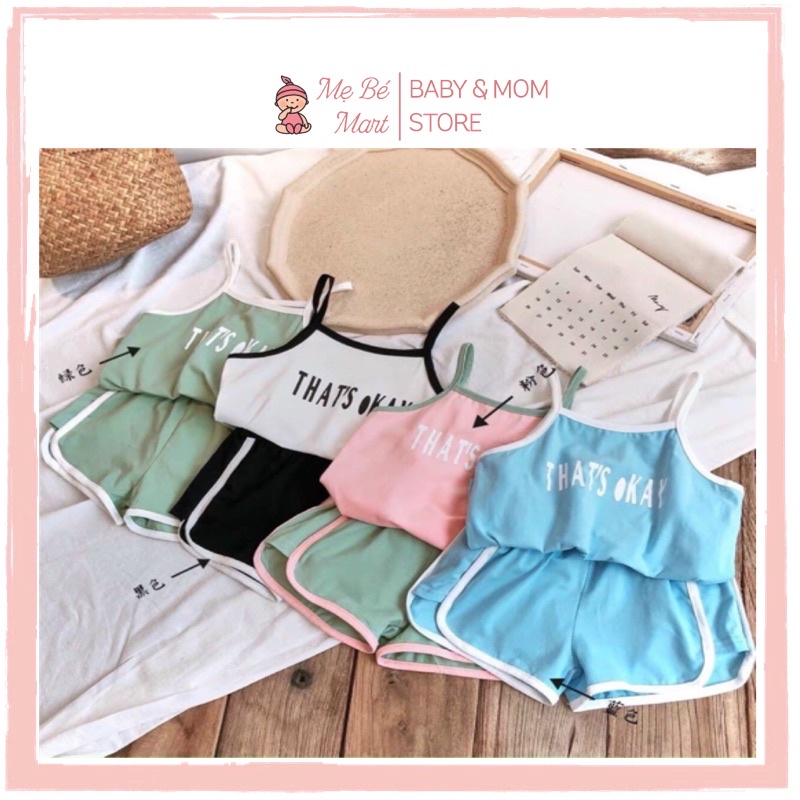 Bộ 2 Dây Bé Gái Dáng Thể Thao Khoẻ Khoắn Chất Liệu Cotton Co Dãn 4 Chiều