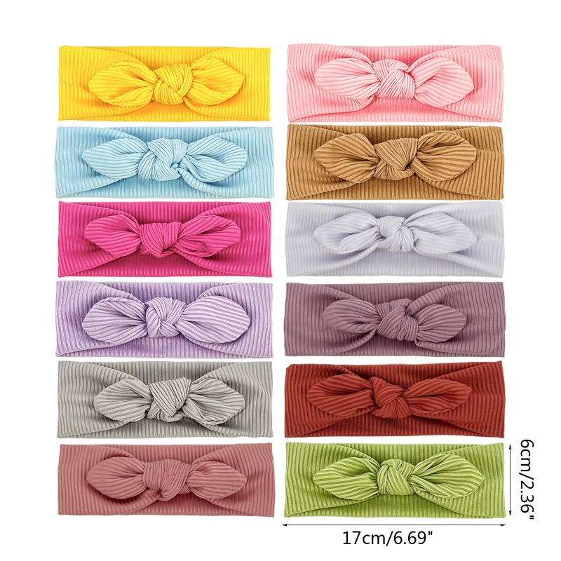 Set 12 Băng Đô Nơ Xinh Xắn Dành Cho Bé Gái