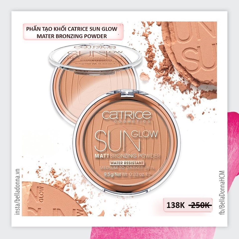 [Chuẩn Auth] Phấn tạo khối Catrice Sun Glow Mater Bronzing Powder