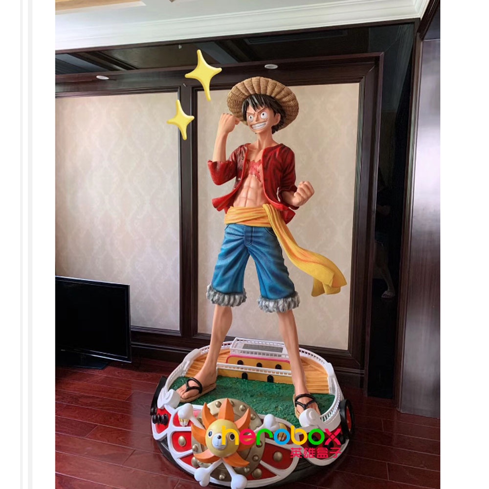Mô Hình One Piece LUFFY Mũ Rơm, ZORO Tỉ Lệ 1-1 Cao 2m, Đồ Trang Trí Trưng Bày Sưu Tầm