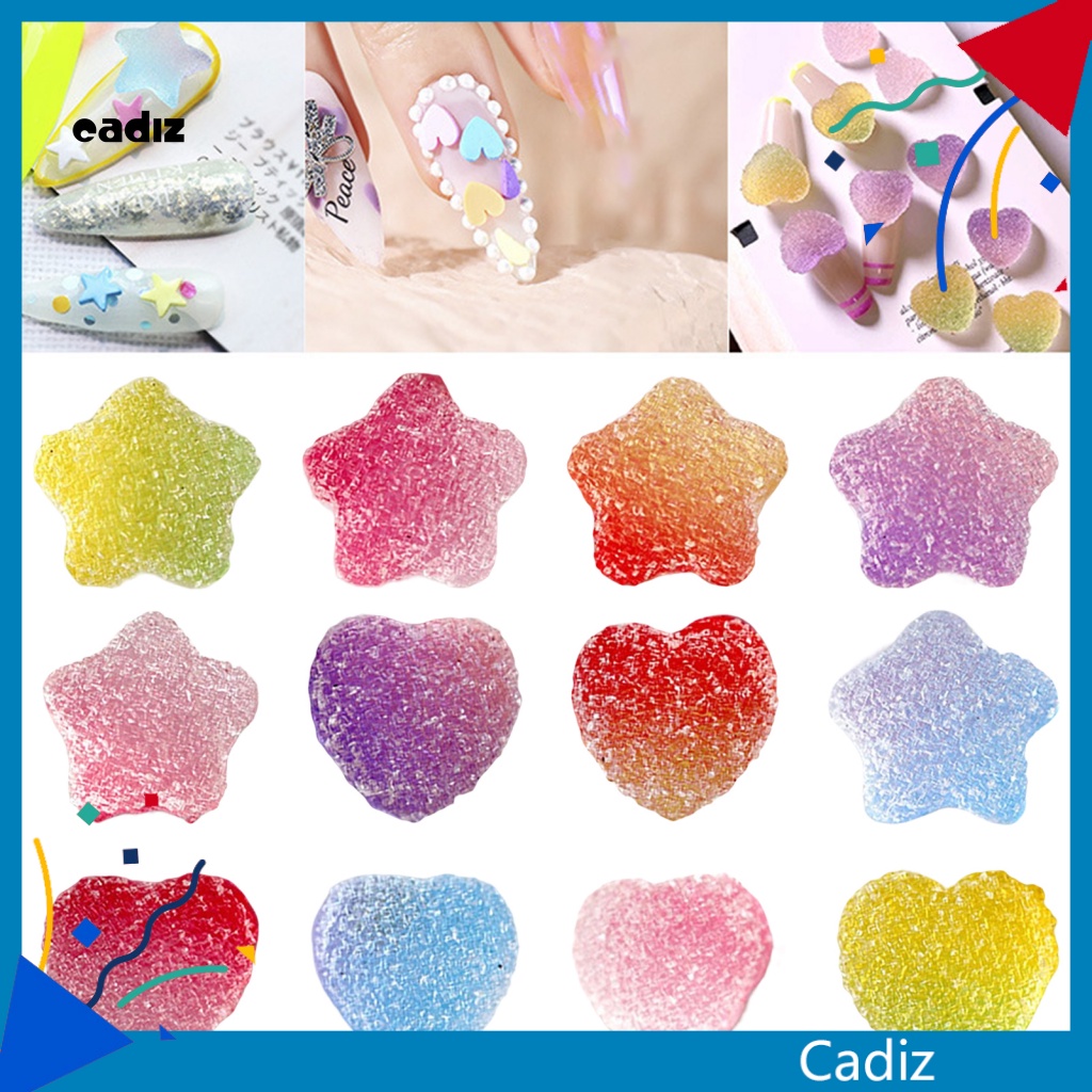 Phụ Kiện Trang Trí Móng Tay Hình Ngôi Sao 3D Nhiều Màu Xinh Xắn