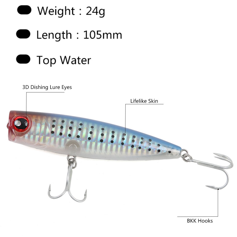 Mồi câu cá giả cứng 105mm 24g NBL9140