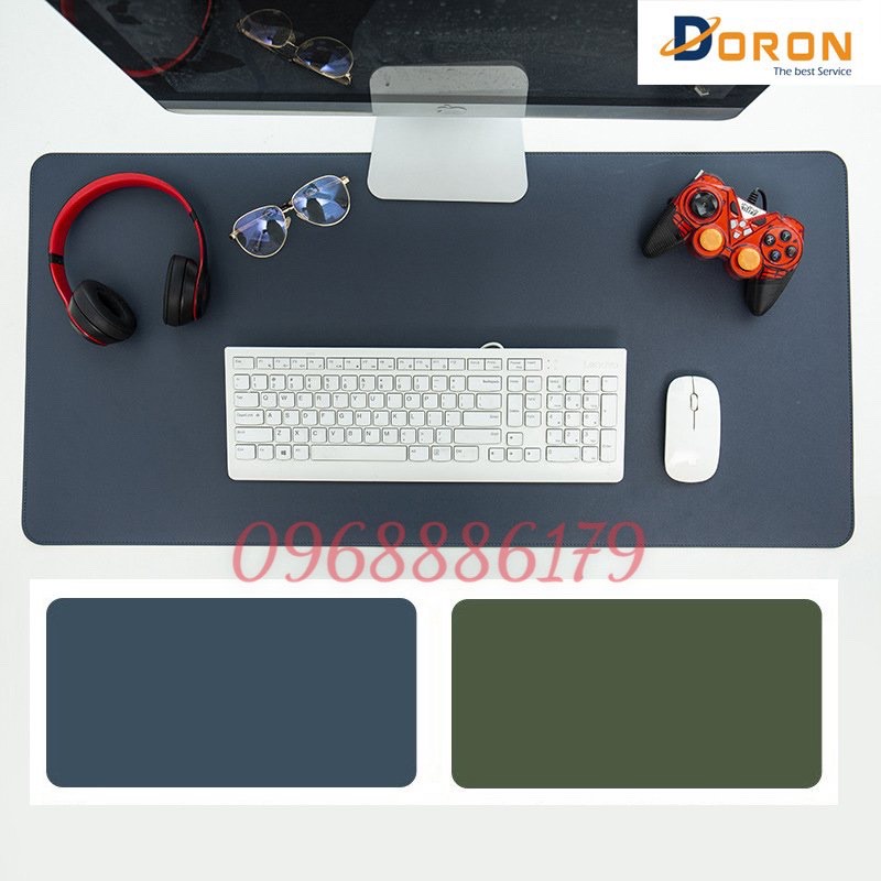 Bàn Di Chuột - Miếng Lót Chuột Cỡ Lớn Size 40x80 cm - Kiêm Deskpad Thảm Da, Trải Bàn Làm Việc Chống N
