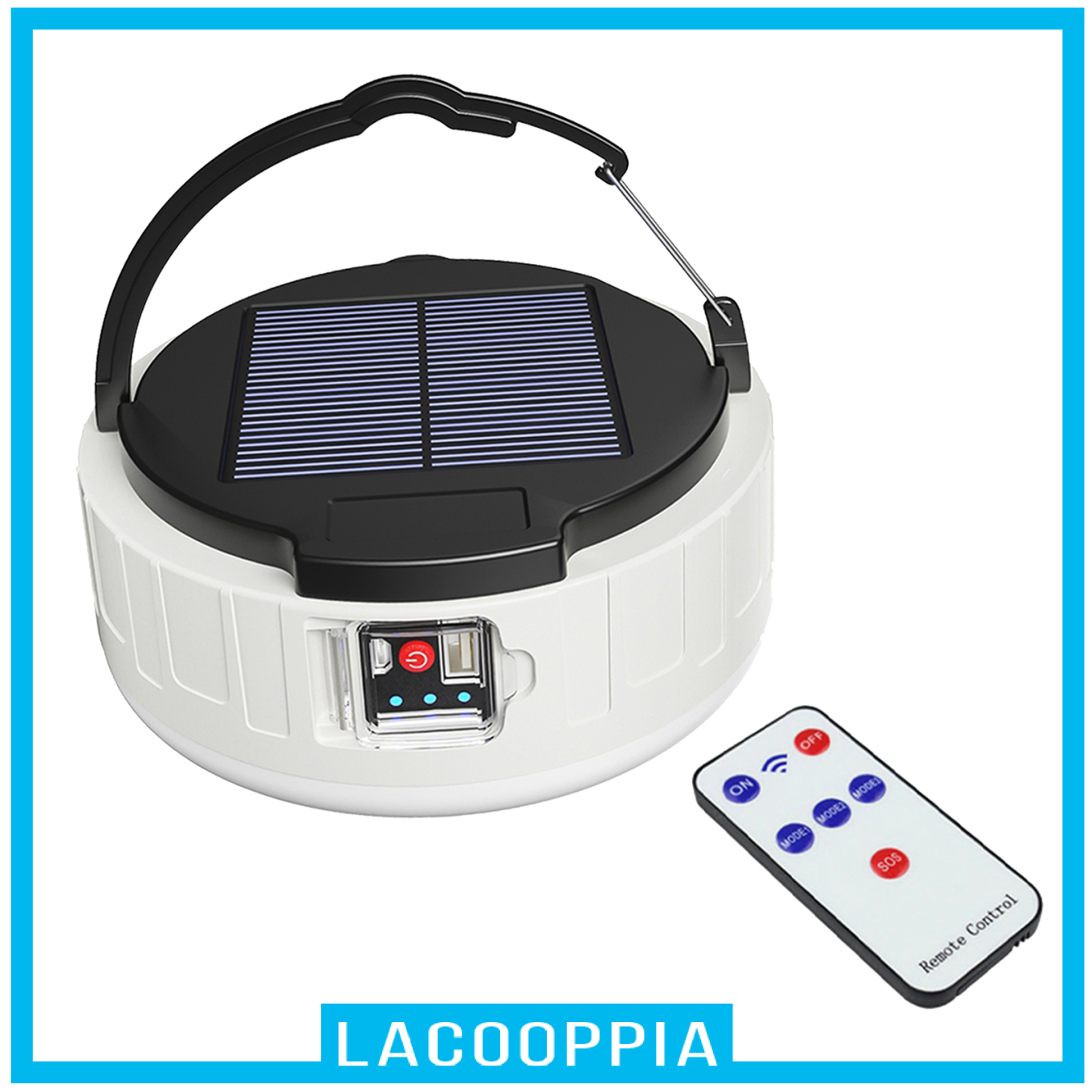 [LACOOPPIA]Camping Lantern Solar/USB Light Bulb Tent Lamp 400 lumen Lights