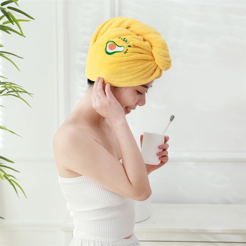 1 Mũ Trùm Đầu Làm Khô Tóc Chất Liệu Microfiber Mềm Mại Đa Năng Tiện Dụng