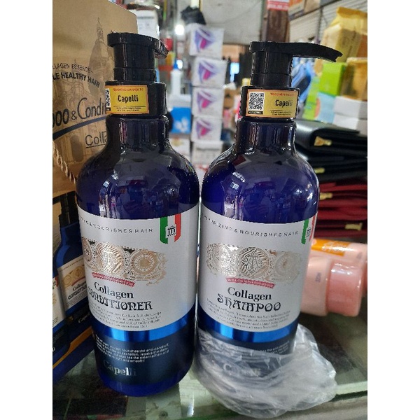 Bộ đôi dầu gội xả Collagen CAPELLI cao cấp của Ý