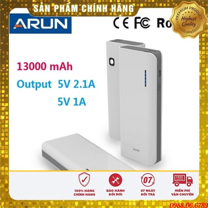 xạc dự phòng chính hãng ARUN 5600-8400-10.400-13.000-20.000mAh⚡FREE SHIP⚡ sản phẩm chất lượng cao,uy tín trên thị trường