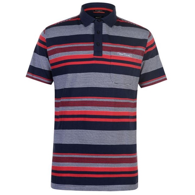 [Xa kho lỗ nghỉ bán] Áo thun Polo Pierre Cardin Navy/Red còn sz S