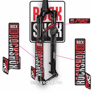 Tem decal dán phuộc xe đạp rockshox pike 2019 | mtb fork decal | temxedap.vn