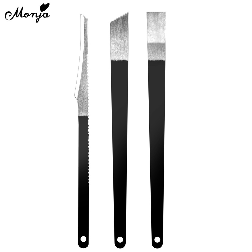 Set 3 dụng cụ loại bỏ da chết MONJA chuyên dụng dành cho móng tay móng chân