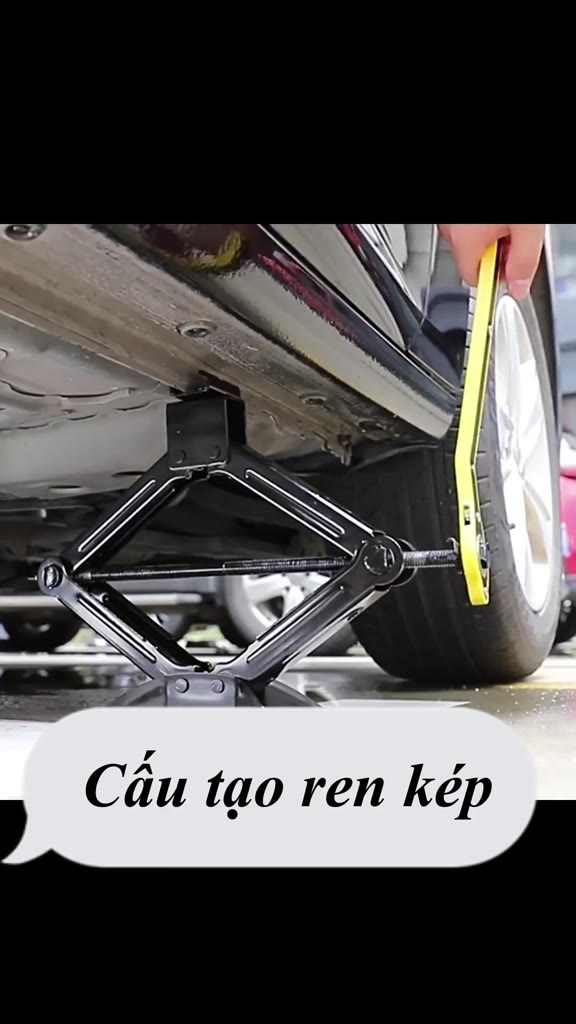 Kích chữ A ô tô 3 tấn - kèm tay quay tự động