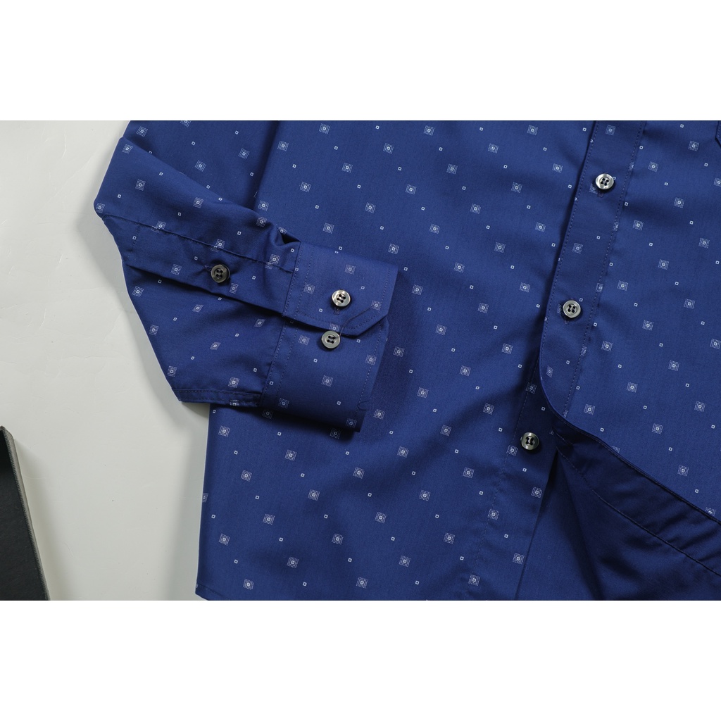 Áo Sơ Mi Nam Công Sở Dài Tay Họa Tiết Trung Niên Emotion Form Slimfit phong cách Sartorial lịch lãm