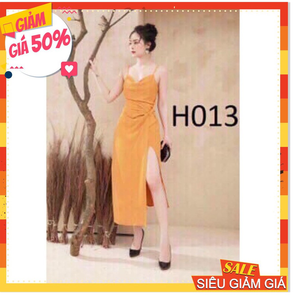[SIÊU RẺ] Đầm 2 dây cổ đổ xẻ tà | BigBuy360 - bigbuy360.vn