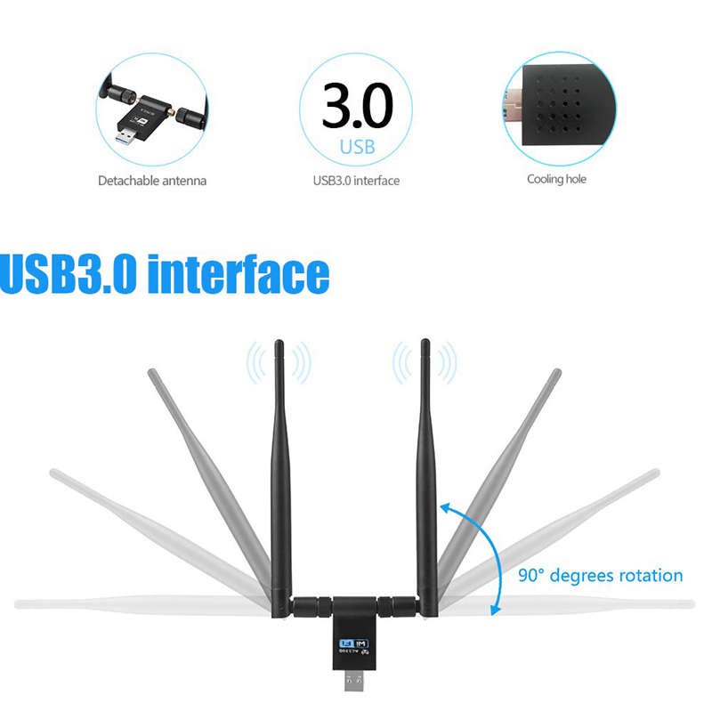 USB Wifi 2 băng tần 2.4GHz / 300Mbps 5Ghz / 867mbps dua i2 1200Mbps | BigBuy360 - bigbuy360.vn