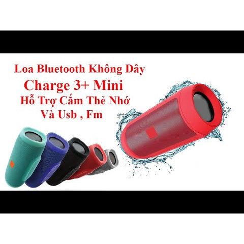 [FREESHIP CHÍNH HÃNG] Loa Bluetooth JBL Charge 3+ và 4+  Mini bass tốt khoẻ - có dây đeo Version 2021