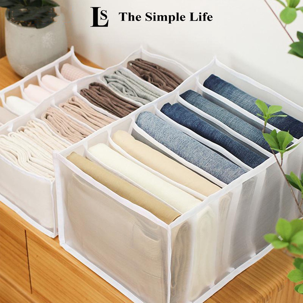 Túi vải đựng quần áo 7 ngăn, khay vải đựng đồ lót tất vớ tiện dụng, hộp sắp xếp quần áo chia ngăn gọn gàng [CHÍNH HÃNG]